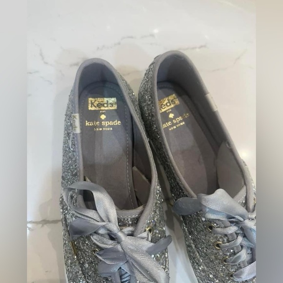 Kate Spade x Keds silver glittery shoes size 9/40. Never worn brand new Sneakers - Picture 2 of 4